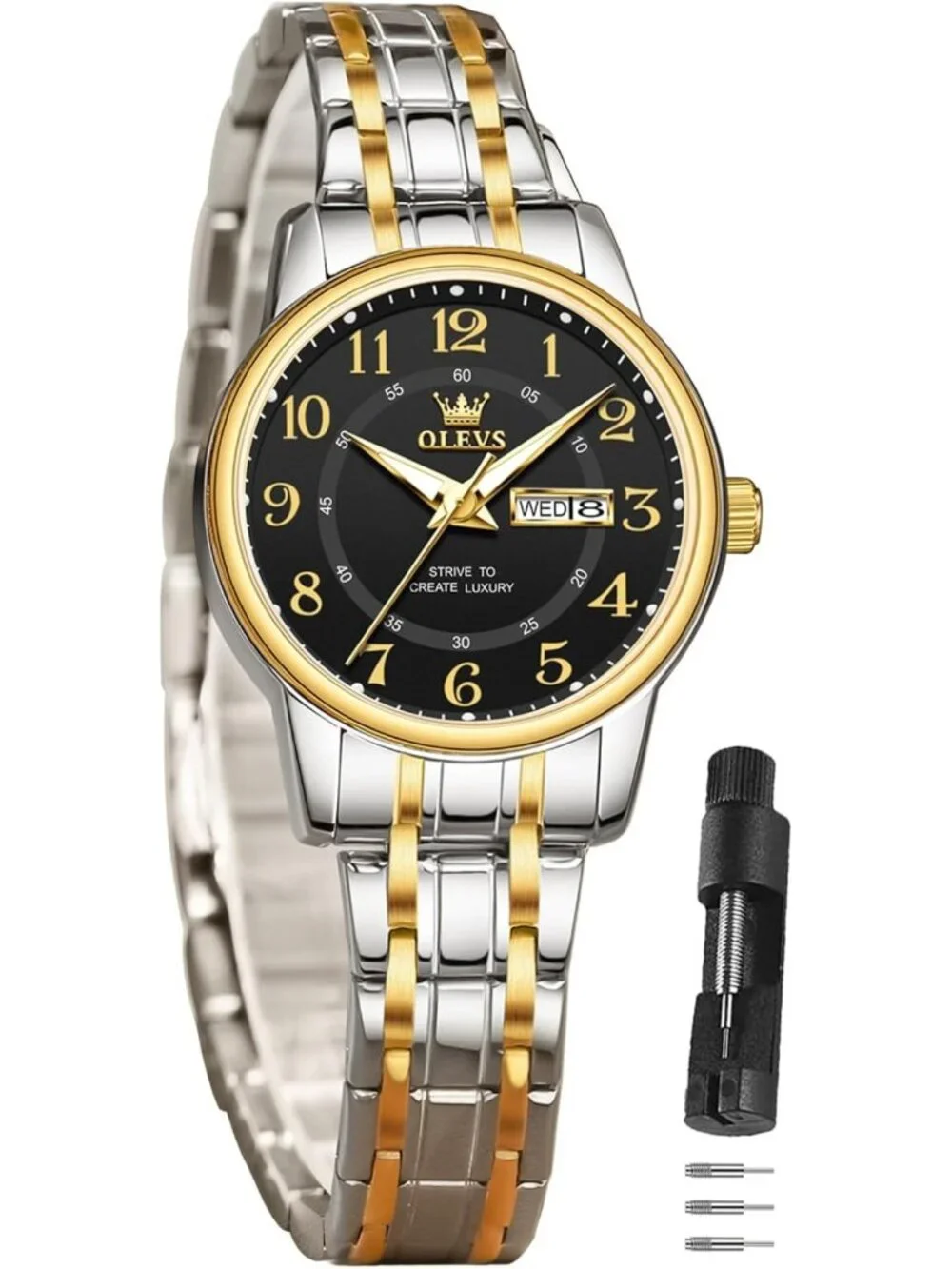 Stylish Women's Dress Watch - 30M Waterproof, Long Band for Medium Wrists